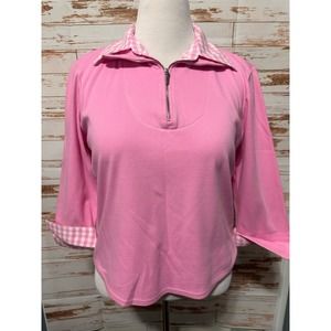 Vintage Women’s Baxter and Wells Pink Mock Layer Top 3/4 sleeve-M